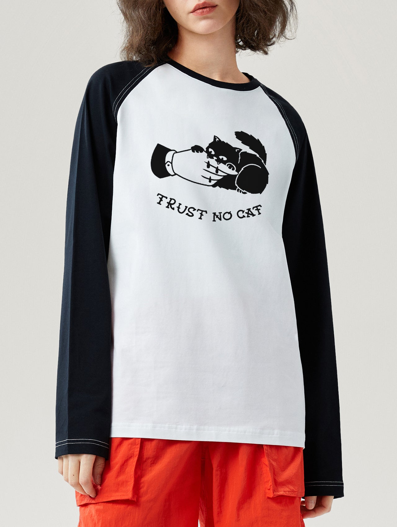 Trust no Cat raglan shirt BY John Davis