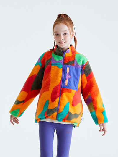 Kids Reversible Windproof Fleece Jacket