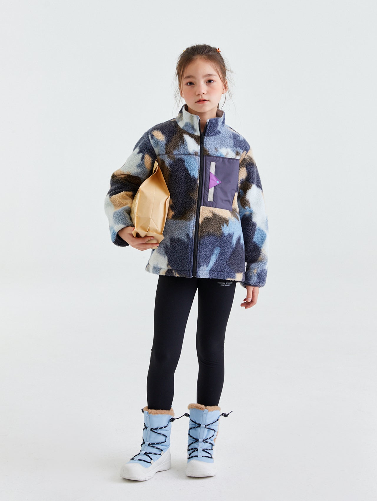 Kids Reversible Windproof Fleece Jacket