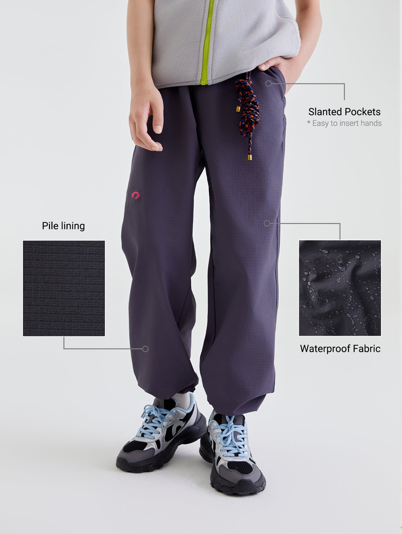 Kids Piled Woven Cargo Pants